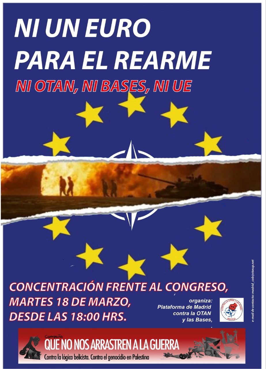 España se rebela contra los planes de guerra de la UE